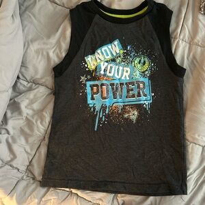 Kids Sleeveless Graphic Tee - Black